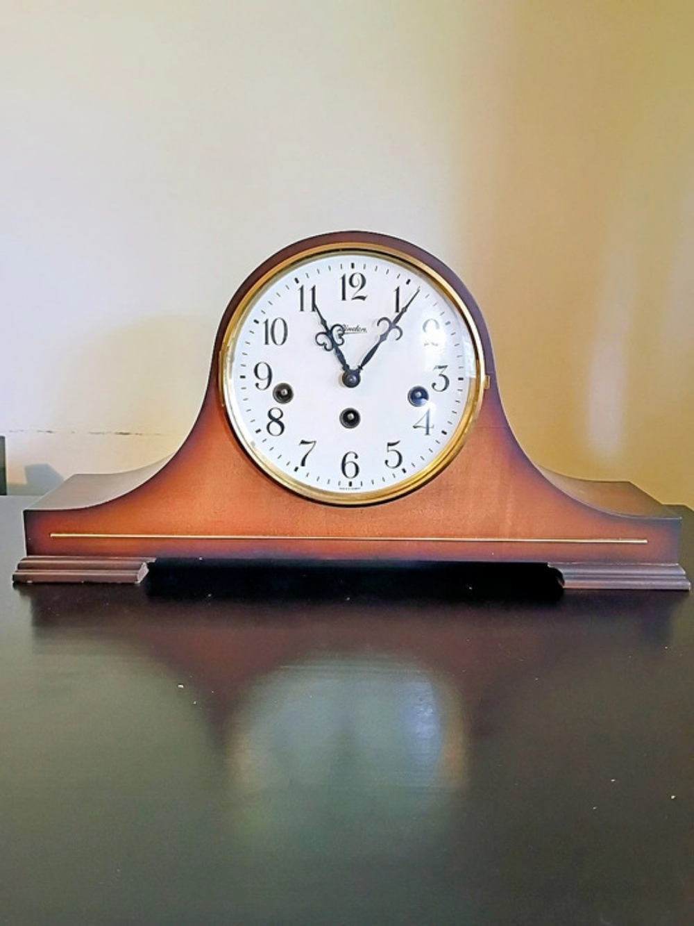 Linden West Germany Mantle Clock W/Key by Cuckoo Clock MFG (Runs & Strikes)